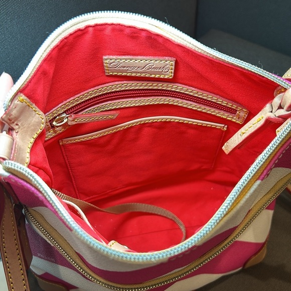 Dooney & Bourke Pebble Leather Crossbody in Fuchsia - Picture 5 of 13